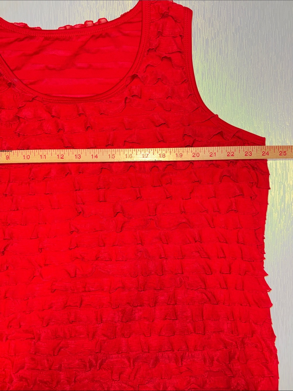 Source Unknown Red Ruffle Layered Tank Top - Picture 3 of 7